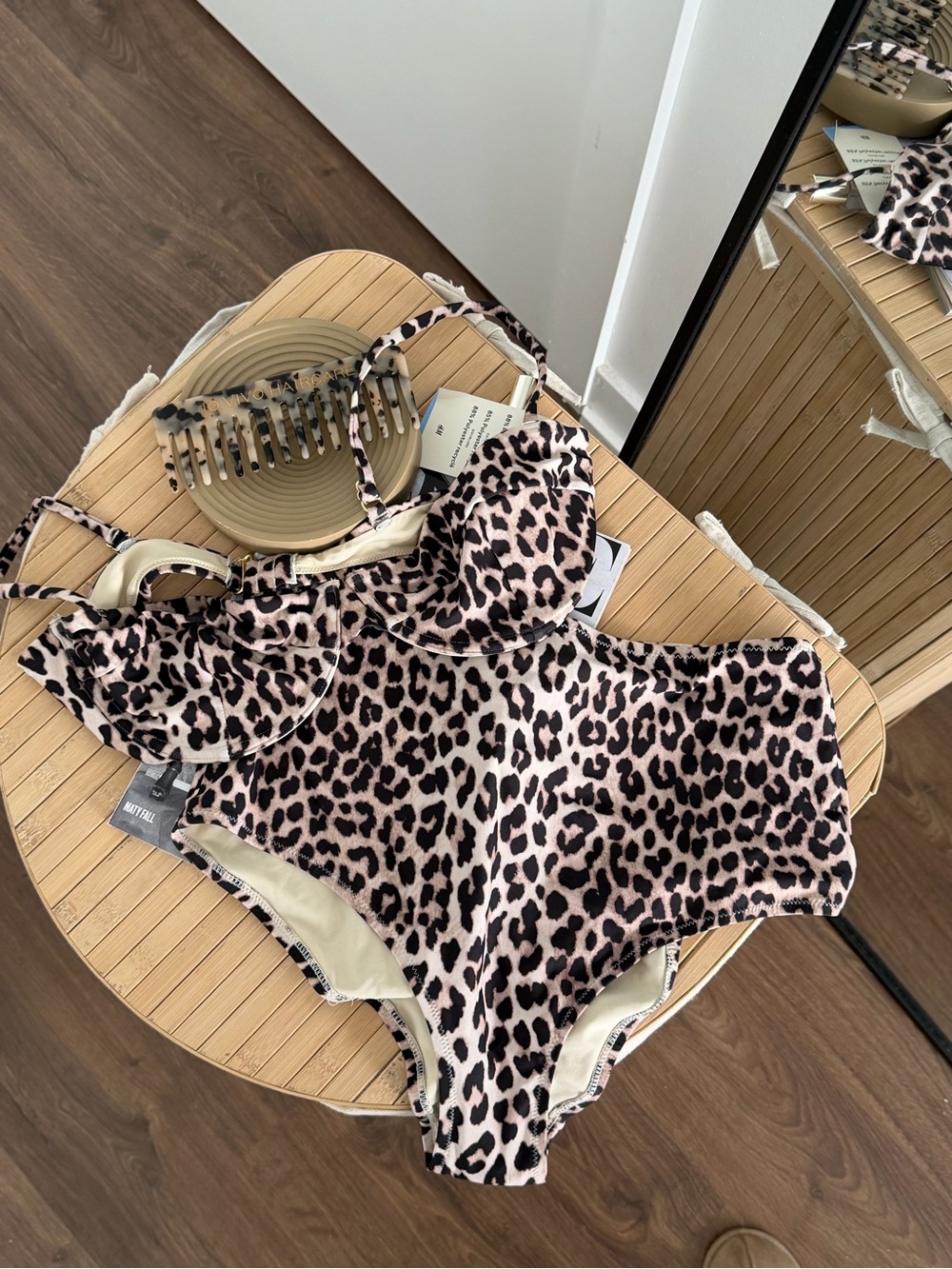 H&M Leopard Print High-Waist Bikini Set
